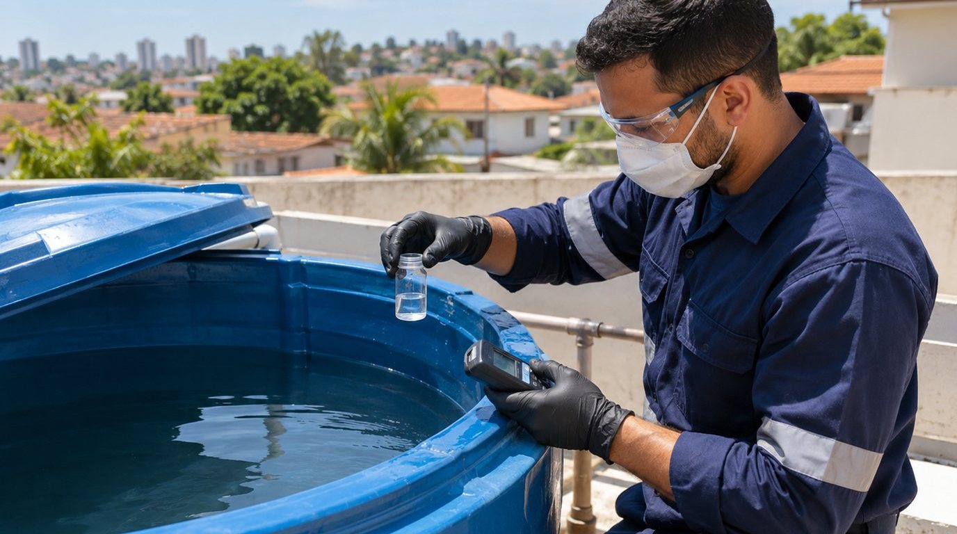 Detecção em Caixa d'Água em Aparecida de Goiânia‑GO